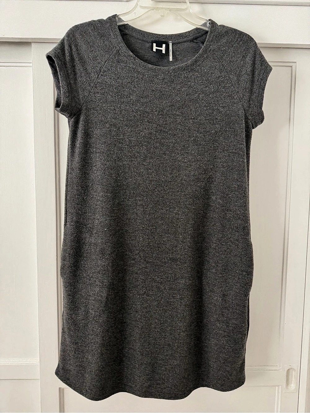 Women's Gray Mini Dress with Pockets Size Small- H by bordéaux